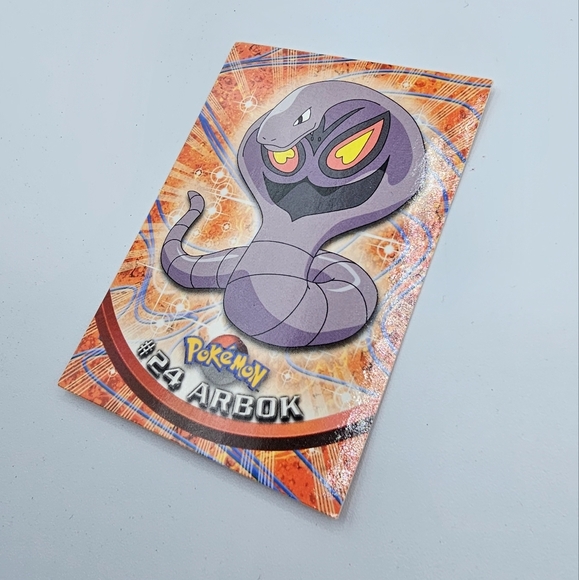 Pokemon 1999 TOPPS Arbok #24 Blue Logo TV Animation Edition Card - Picture 2 of 4